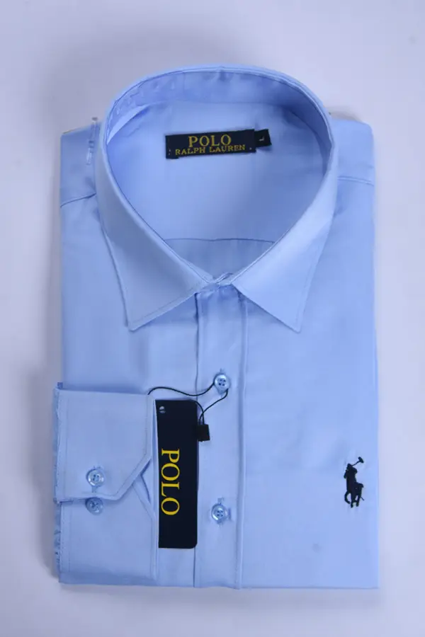 Chemise Ralph En pur Coton Ref-RS8701 ( Bleu ciel )